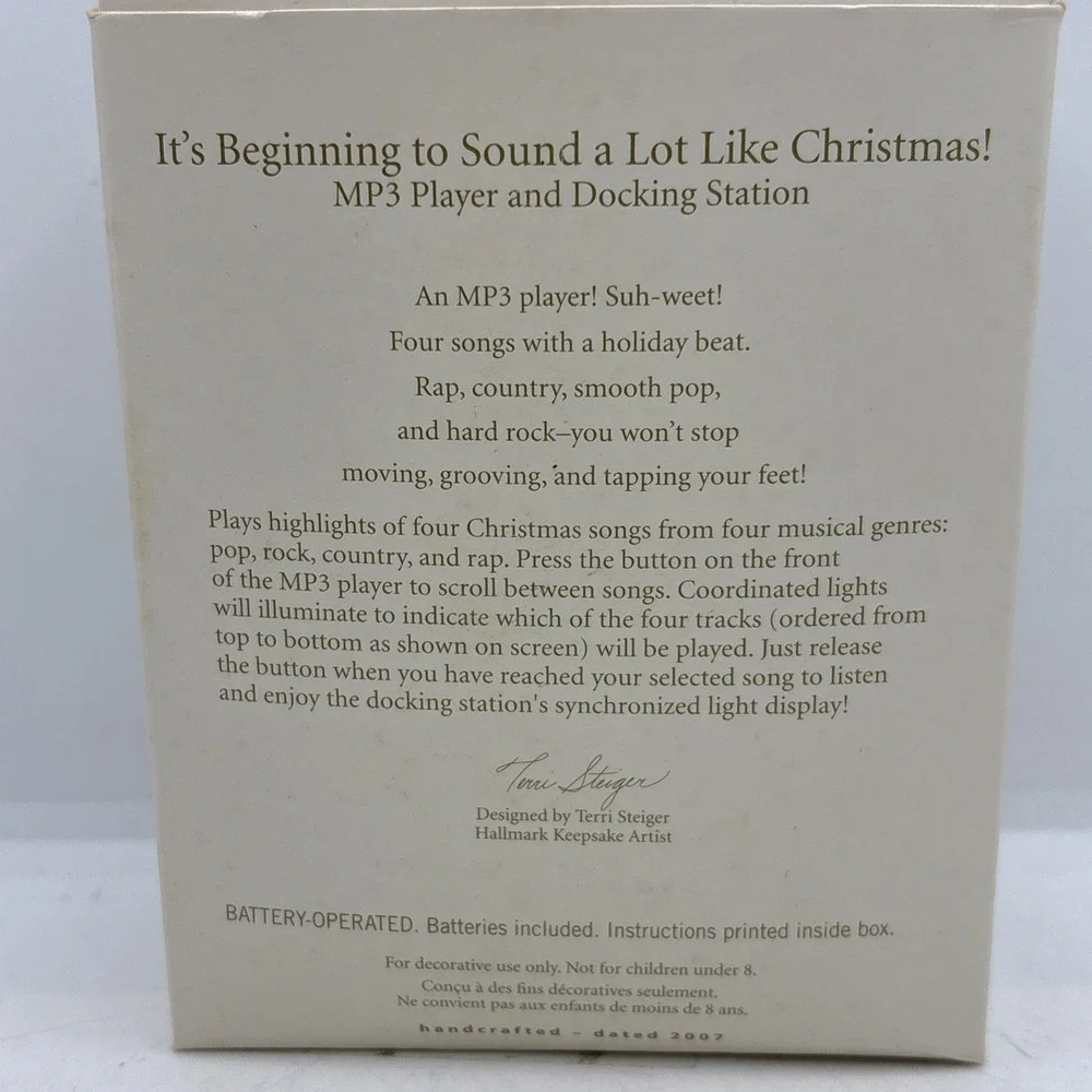 2007 Hallmark Keepsake It's Beginning to‎ Sound a Lot Like Christmas! Magic MP3